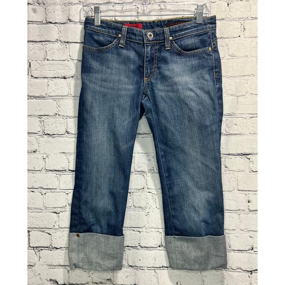 Adriano Goldschmied Stilt Roll-Up Capri Denim Jeans - Picture 1 of 4